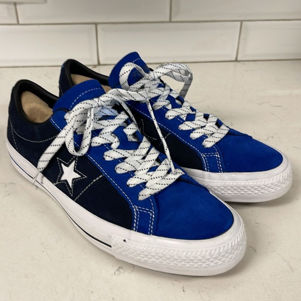 CONVERSE CONS ONE STAR PRO SUEDE OX  OBSIDIAN BLUE / BLACK Unisex Men 8 Women 10 - Picture 15 of 17